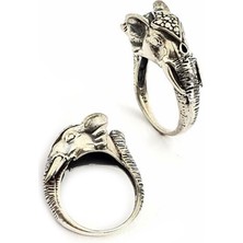Ose Shop Fil figürlü gümüş tasarım yüzük