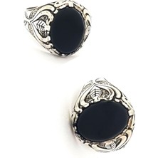 Ose Shop oniks taşlı gümüş erkek yüzük