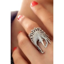 Ose Shop Anka kuşü figürlü gümüş lüks yüzük