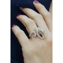 Ose Shop Kaplan Figürlü Tasarım Lüks Gümüş Yüzük