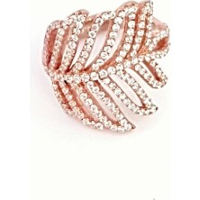 Ose Shop Yaprak Figürlü Gümüş Rose Yüzük