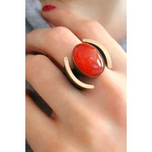 Ose Shop Akik taşlı gümüş tasarım el işi yüzük