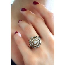 Ose Shop Zirkon taşlı 925 ayar gümüş otantik yüzük