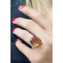 Ose Shop renk değiştiren sultan taşı 925 ayar gümüş damla yüzük