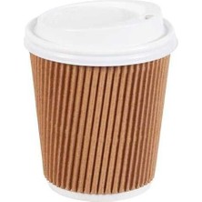 8 Oz Kraft Ripple Double Wall Karton Bardak 25 Adet