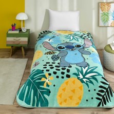 Taç Boutique Lisanslı Disney Lilo&Stitch Tek Kişilik Polyester Battaniye Renkli Desenli 160x220 cm