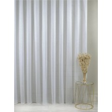 Kırık Beyaz Tül Perde Pilesiz Düz Dikim - F4915