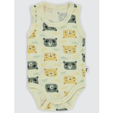 Civil Baby  Erkek Bebek Çıtçıtlı Badi 1-36 Ay Taş Rengi
