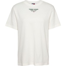 Beyaz Kadın Normal T-Shirt DW0DW21341YBL