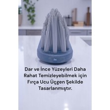 Katilus Çok Fonksiyonlu Fırça Cımbızlı Derz Zemin Banyo Fayans Mutfak Temizlik Fırçası Şeffaf Askı
