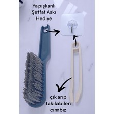 Katilus Çok Fonksiyonlu Fırça Cımbızlı Derz Zemin Banyo Fayans Mutfak Temizlik Fırçası Şeffaf Askı