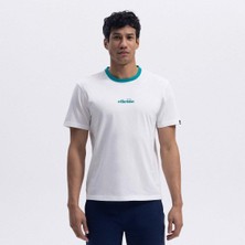 Ellesse CMO18-3-GRN Bisiklet Yaka Erkek T-Shirt - Yeşil / Beyaz