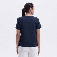 Ellesse EF445-NV Bisiklet Yaka Kadın T-Shirt - Lacivert