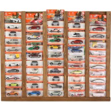 Regular Kart Rafı, Doğal Ahşap Regular Kart Sergileme Vitrini, Kutusunda Card Oyuncak Araba Rafı