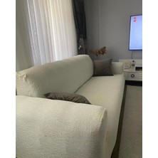 Baqdo Koltuk Örtüsü Jakarlı, Düz Desen 3+3+1+1 Lastikli Koltuk ,kanepe ,çekyat Örtüsü ,kılıfı Esnekli