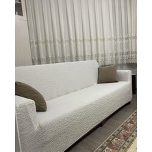 Baqdo Koltuk Örtüsü Jakarlı, Düz Desen 3+3+1+1 Lastikli Koltuk ,kanepe ,çekyat Örtüsü ,kılıfı Esnekli