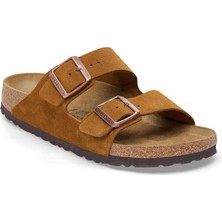 Birkenstock Arızona Vl Bej Terlik Erkek Kullanımı İçin Yumuşak Süet Malzemeden Rahat Tasarım BRK1027162