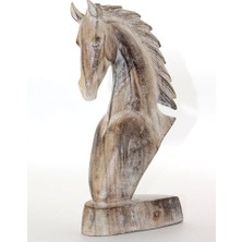 Ahşap At Büstü 30  cm