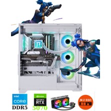 TKDEN-V64 İ5-14400F 16GB Ddr5 1tb SSD B760M RTX5070 12GB 240MM Sıvı Soğutma 750W Psu Oyuncu Pc