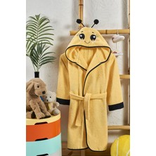 Formeya %100 Pamuk Bebek Çocuk Bornozu Kapüşonlu Nakışlı Hayvan Figürlü Bornoz