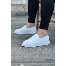 WG061 Beyaz Triko Babet Erkek Casual Ayakkabı