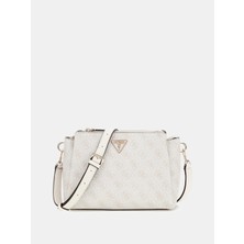 Guess Kadın Mavi Noelle Üç Bölmeli Crossbody Çanta