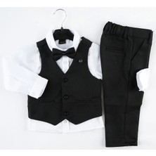 Mc Emirix Kids Wear Erkek Çocuk Düz Renk Yelekli Takım Özel Olaylar İçin Şık Tasarım