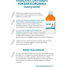 Acvit Aydınlatmaya Yardımcı Yüksek Korumalı Güneş Kremi SPF 50 + Pa ++++ 100 ml