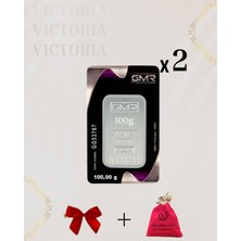 Vıctorıa Gold Sertifikalı 2 Adet 100 gr Külçe Gümüş 999 Ayar