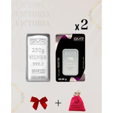 Vıctorıa Gold Sertifikalı 350 gr Külçe Gümüş 999 Ayar