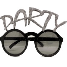 Gümüş Simli Party Yazılı Parti Gözlüğü Show