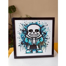 3D Undertale Oyun (Sans) - 2 Boyutlu Dekor (Çerçeve Hediyeli)