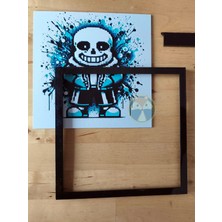 3D Undertale Oyun (Sans) - 2 Boyutlu Dekor (Çerçeve Hediyeli)