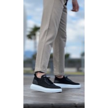 BA0812 Özel Örme Triko Tarz Siyah Renk Spor Ayakkabı