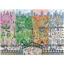 Galison 250 Parçalı Dört Mevsimde Köpek Parkı Ahşap Puzzle