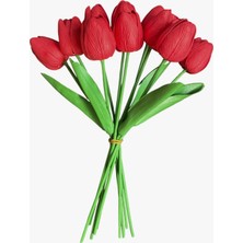 Yapay Islak Kırmızı Lale 10'lu