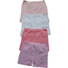 Kız Çocuk Baskılı Boxer 4'lü 7514