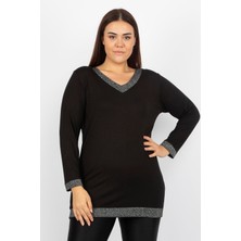 Kadın Siyah Sim Detaylı Bluz 65N19613