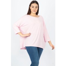 Şans Kadın Pembe Yarasa Kol Tunik 65N29751