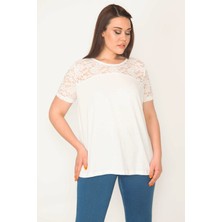 Şans KADIN KEMİK ROBA DANTELLİ BLUZ