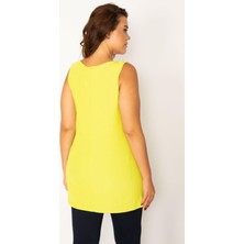 Şans Kadın Beyaz Askı Detaylı Kendinden Çizgili Bluz 65N33954