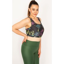 Şans Kadın Mor Sırt Detaylı Crop Bistüer 65N33326