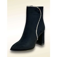 Krıste Bell 5030 Süet Siyah Bot Kadın Ayakkabı