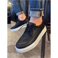 Knack Günlük Ayakkabı T12 Siyah (Beyaz Taban)