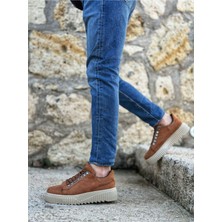 BA0505 Çengel Bağcıklı Taba Renk Yüksek Tabanlı Günlük Ayakkabı