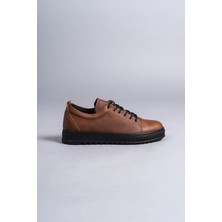 SLW152 Cool Bağcıklı Cilt Erkek Günlük Spor Klasik Ayakkabı St Taba