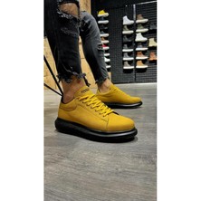 Knack Yüksek Taban Günlük Ayakkabı 045 Sarı (Siyah Taban)