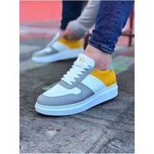 Wagoon WG011 Beyaz Sarı Erkek Casual Ayakkabı