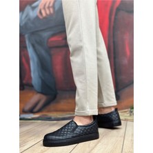 Bağcıksız Kapitone Siyah Günlük Erkek Ayakkabı EKZ458MR21