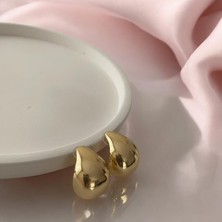 Gold Damla Çelik Küpe
